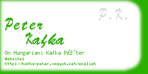 peter kafka business card